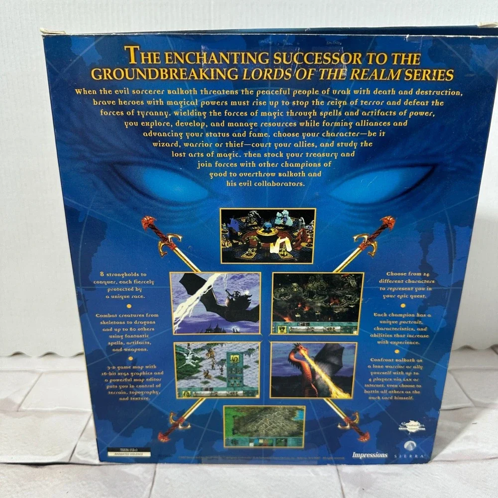 Lords of Magic PC CD ROM‎ Game Sierra Impressions Teen ESRB